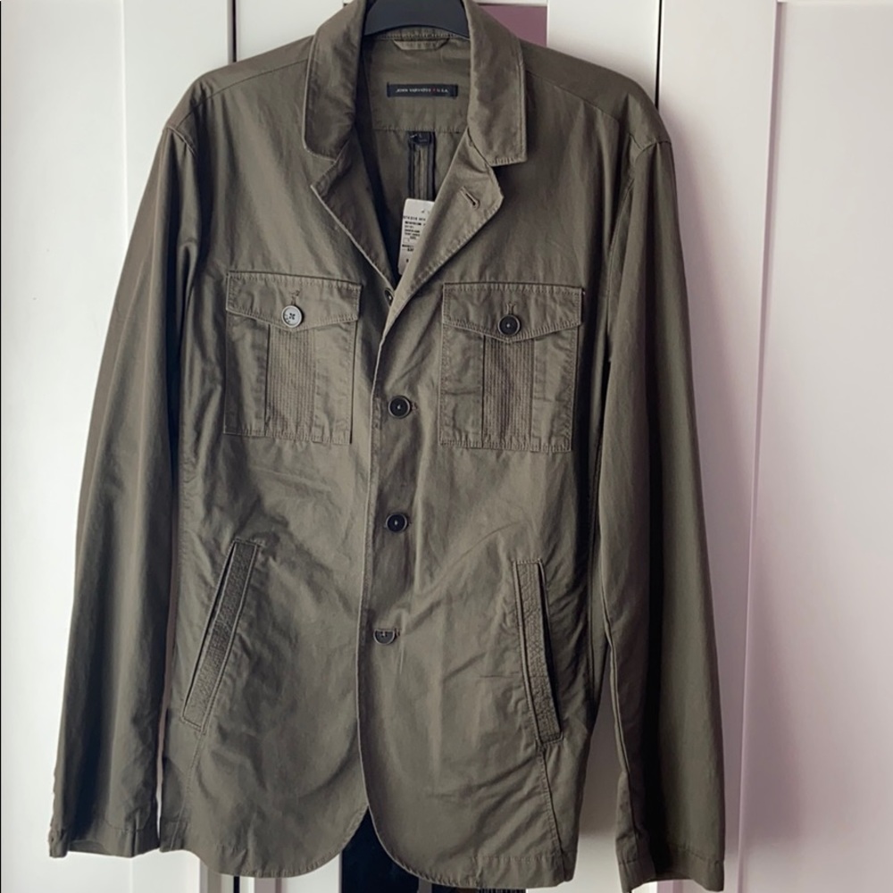JOHN VARVADOS JACKET LARGE COLOR OLIVE GREEN